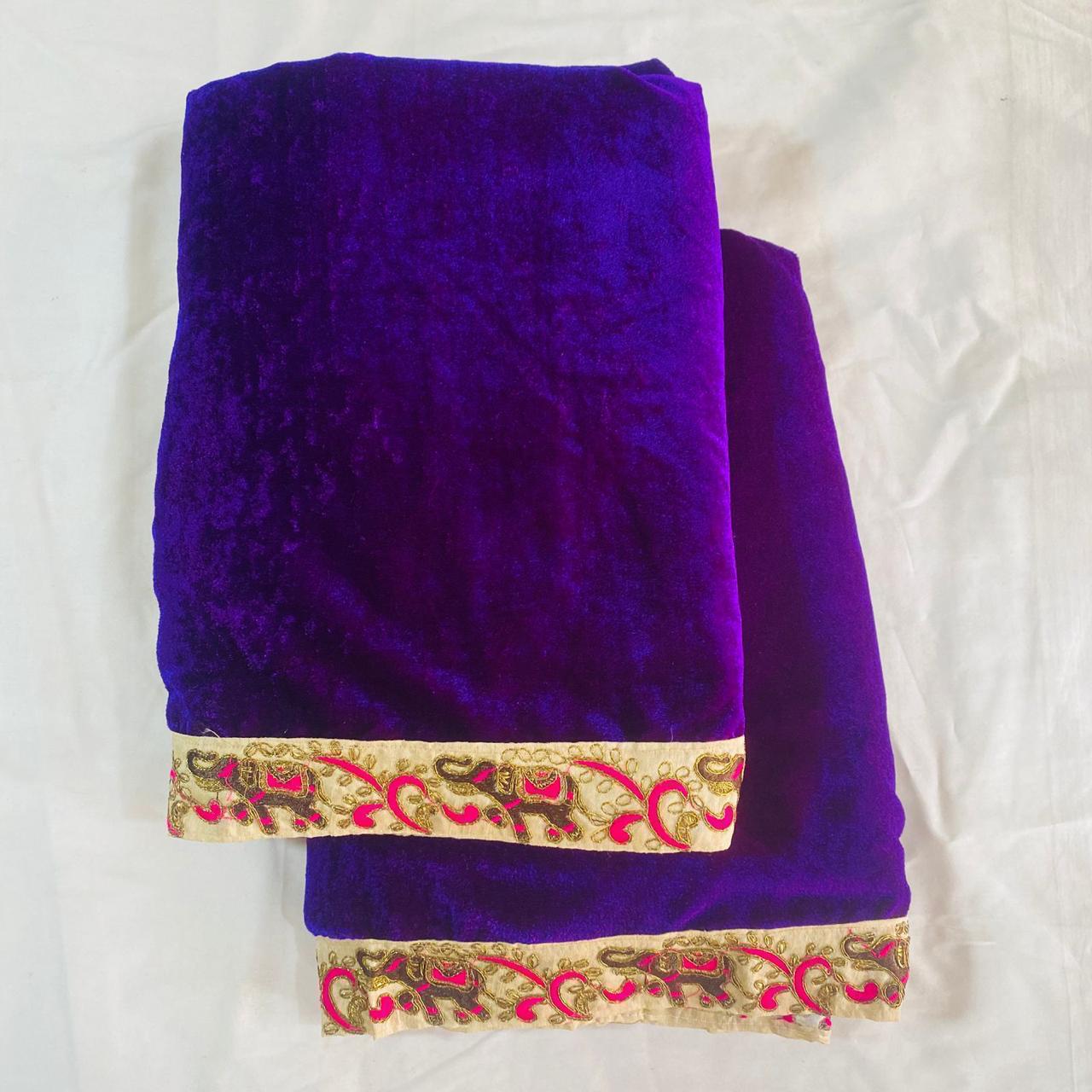 Sri Sadguru Sai Baba Vastra Set for Shirdi Temple –Purple with decorative border
