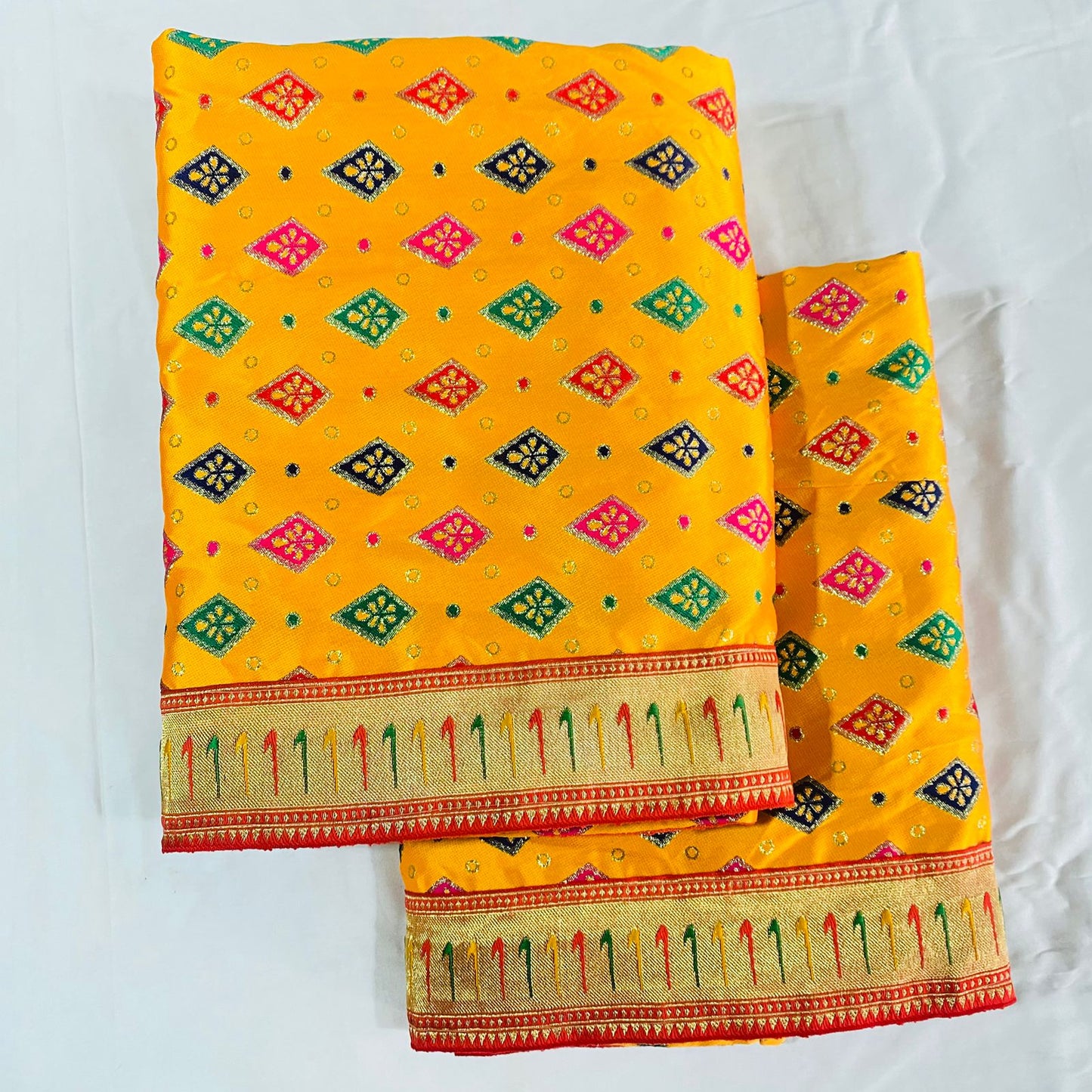 Sai Baba Vastra Dress Chola Set for Sai Baba Temple, Shirdi | Sai Baba Statue Cloth, Samadhi Cloth, Neck Scarf & Head Kafni | Color