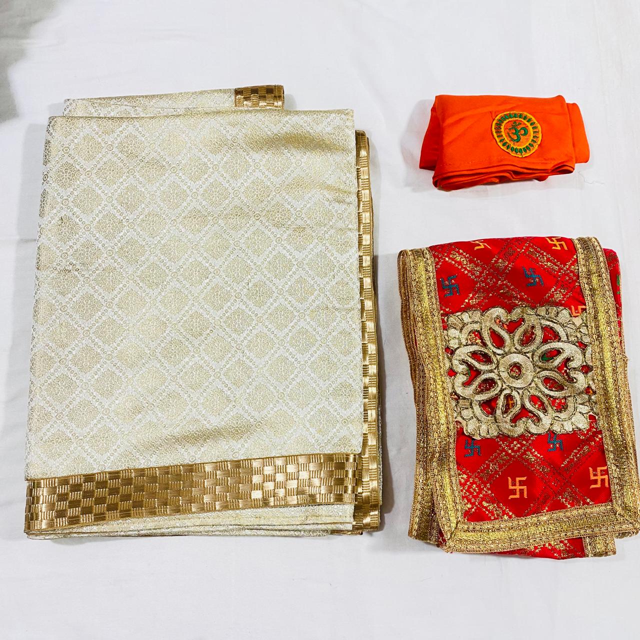 Sai Baba Dress Vastra Chola Poshak Set for Big Idol Statue | Colour