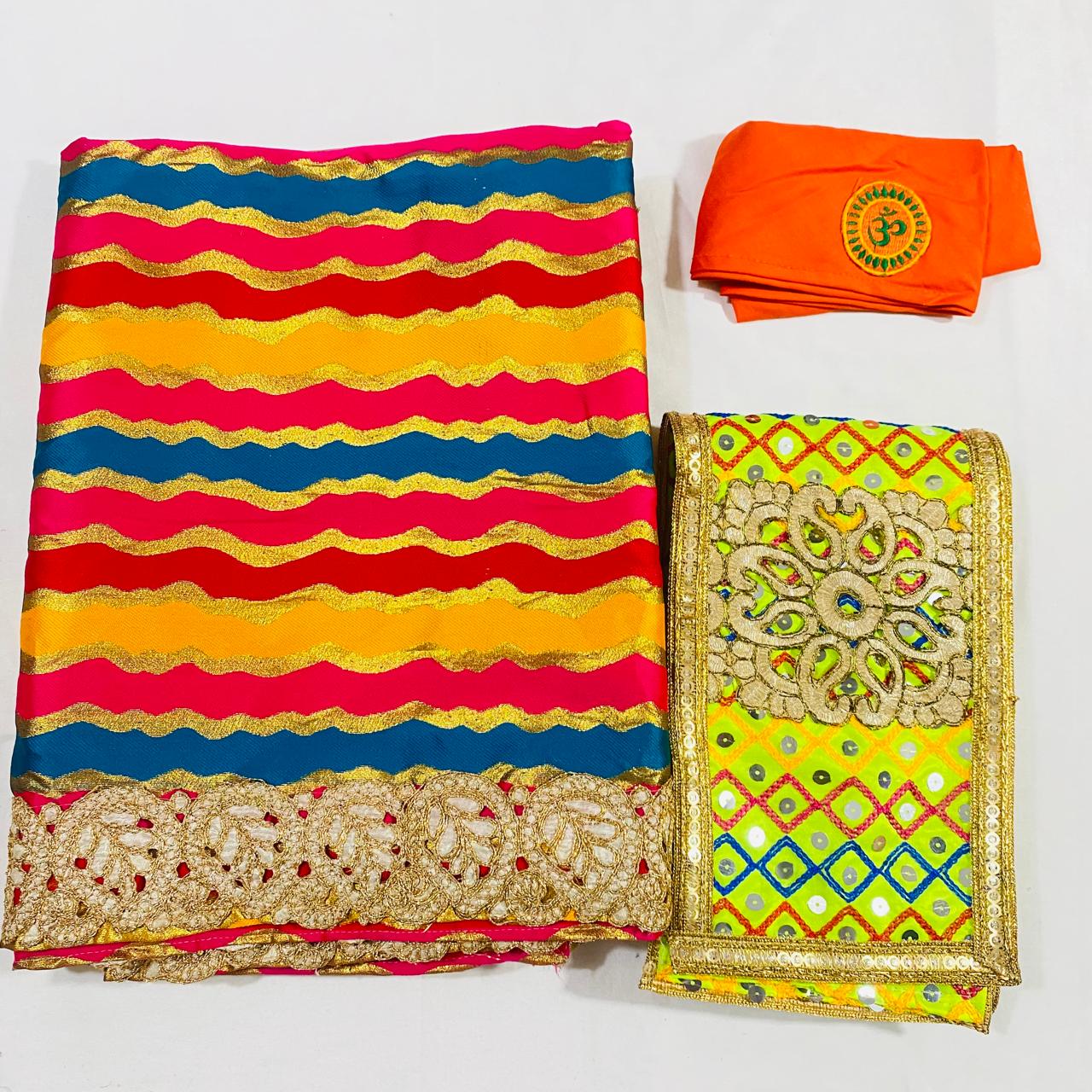 Sai Baba Dress Vastra Chola Poshak Set for Big Idol Statue | Colour