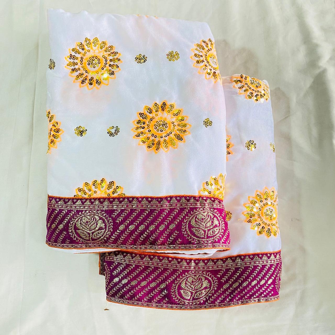 Sai Baba Vastra Chola Set for Shirdi Temple | Velvet Makmal Cloth | Sai Baba Statue Cloth, Samadhi Cloth, Neck Scarf & Head Kafni | Color
