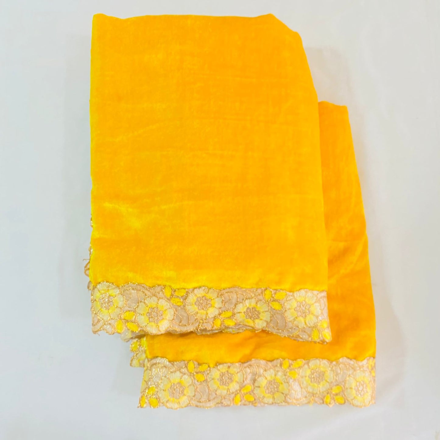 Sai Baba Vastra Chola Set for Shirdi Temple | Sai Baba Statue Cloth, Samadhi Cloth, Neck Scarf & Head Kafni | Color - Yellow