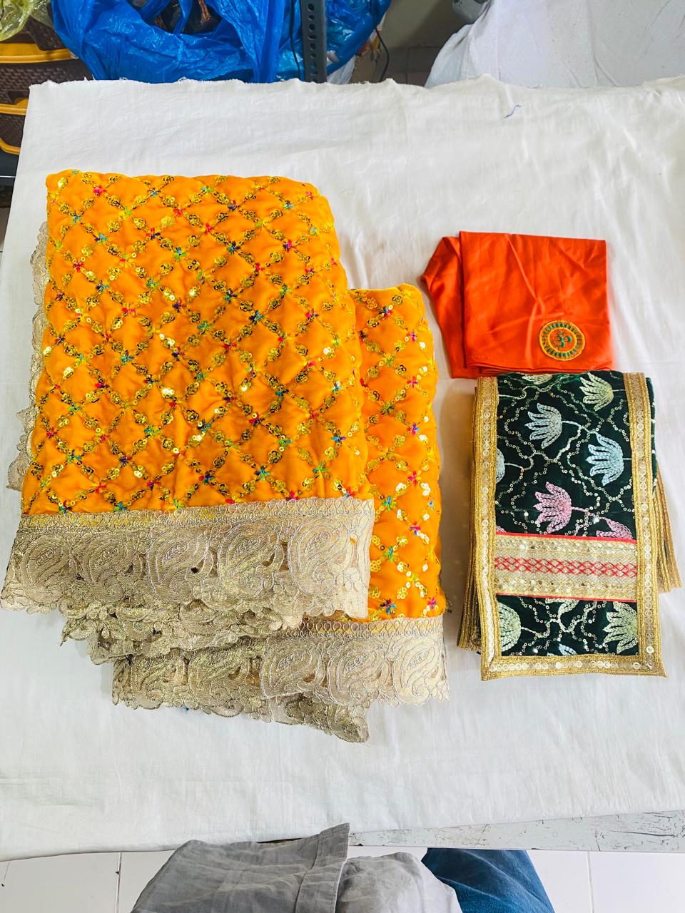 Sai Baba Dress Vastra Chola Poshak Set for Big Idol Statue | Colour