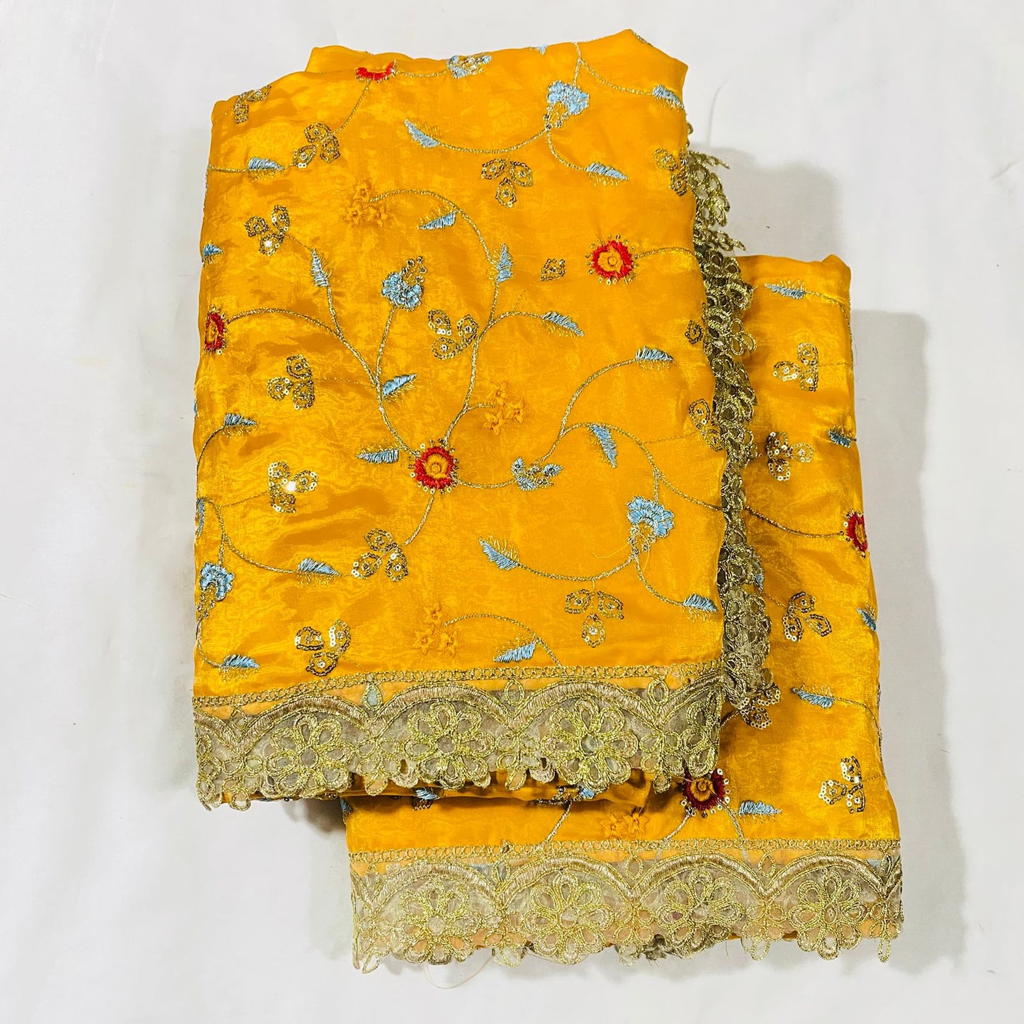 Sai Baba Vastra Chola Set for Shirdi Temple | Sai Baba Statue Cloth, Samadhi Cloth, Neck Scarf & Head Kafni | Color