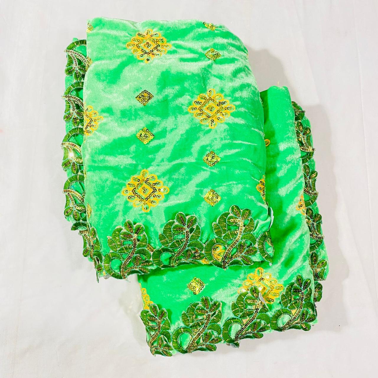 Sai Baba Vastra Chola Set for Shirdi Temple | Velvet Makmal Cloth | Sai Baba Statue Cloth, Samadhi Cloth, Neck Scarf & Head Kafni | Color