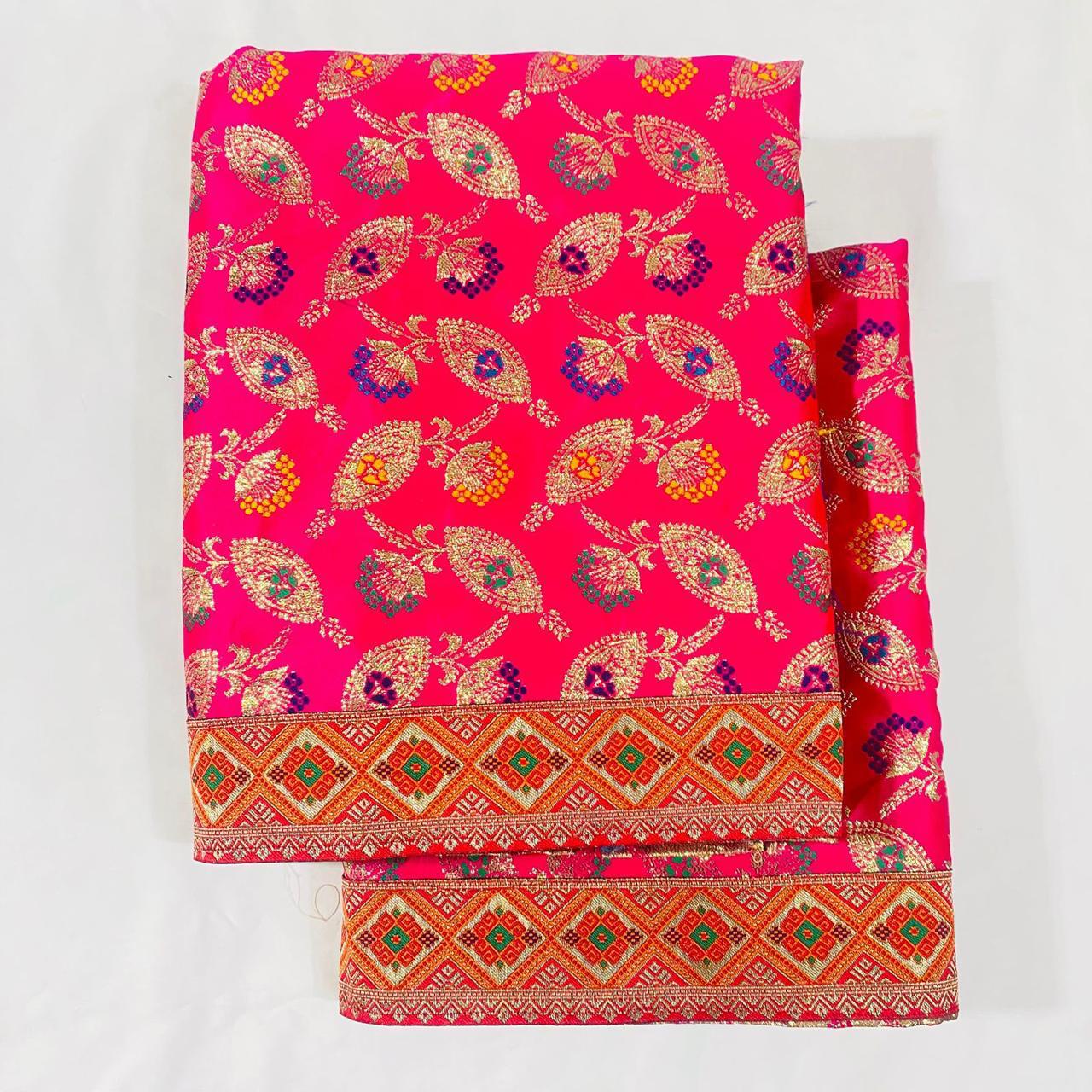 Sai Baba Vastra Dress Chola Set for Sai Baba Temple, Shirdi | Sai Baba Statue Cloth, Samadhi Cloth, Neck Scarf & Head Kafni | Color - Pink Rani 
Designed for Shri Saibaba Sansthan Trust, Shirdi 
