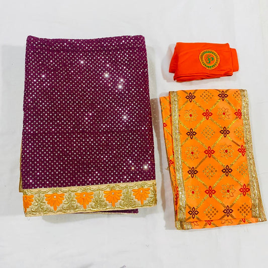 Sai Baba Dress Vastra Chola Poshak Set for Big Idol Statue | Colour