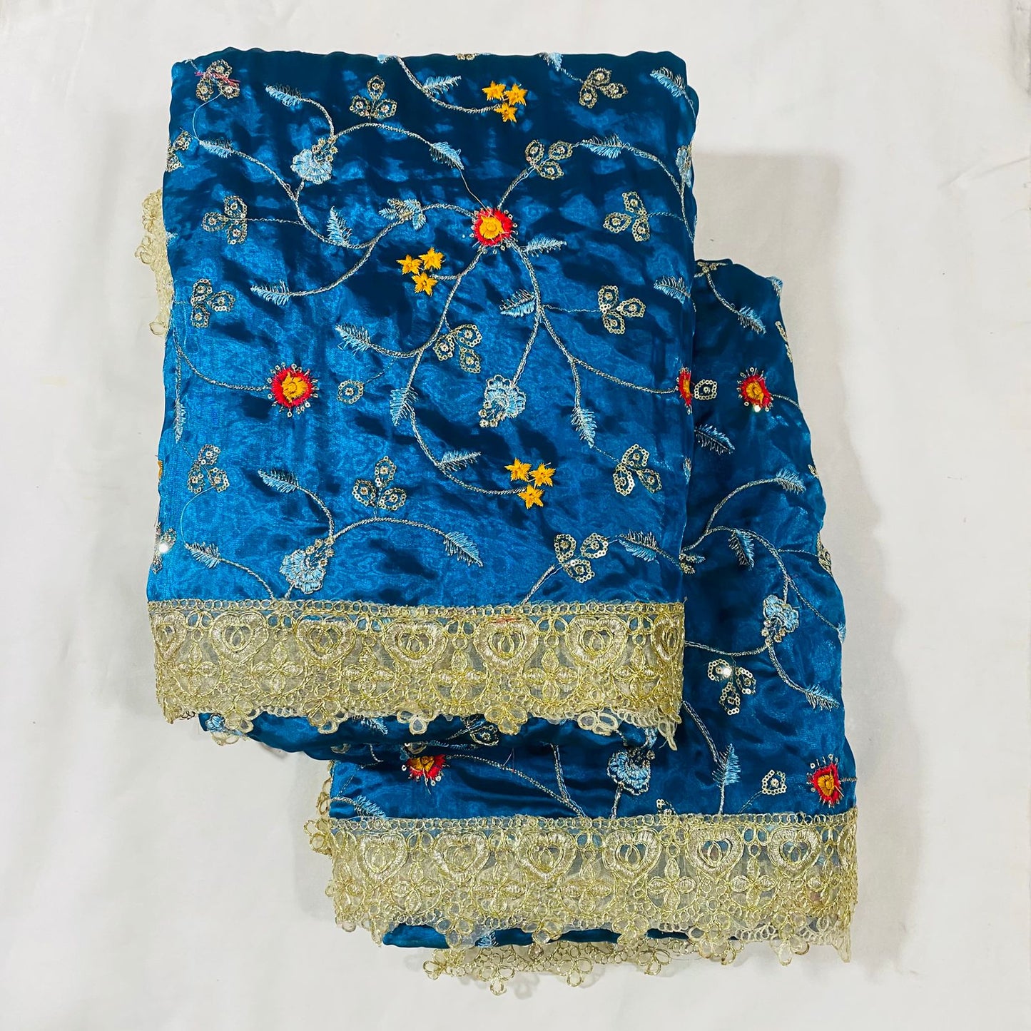 Sai Baba Vastra Chola Set for Shirdi Temple | Sai Baba Statue Cloth, Samadhi Cloth, Neck Scarf & Head Kafni | Color