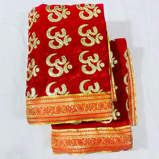 Sai Baba Vastra Chola Set for Shirdi Temple | Velvet Makmal Cloth | Sai Baba Statue Cloth, Samadhi Cloth, Neck Scarf & Head Kafni | Color
