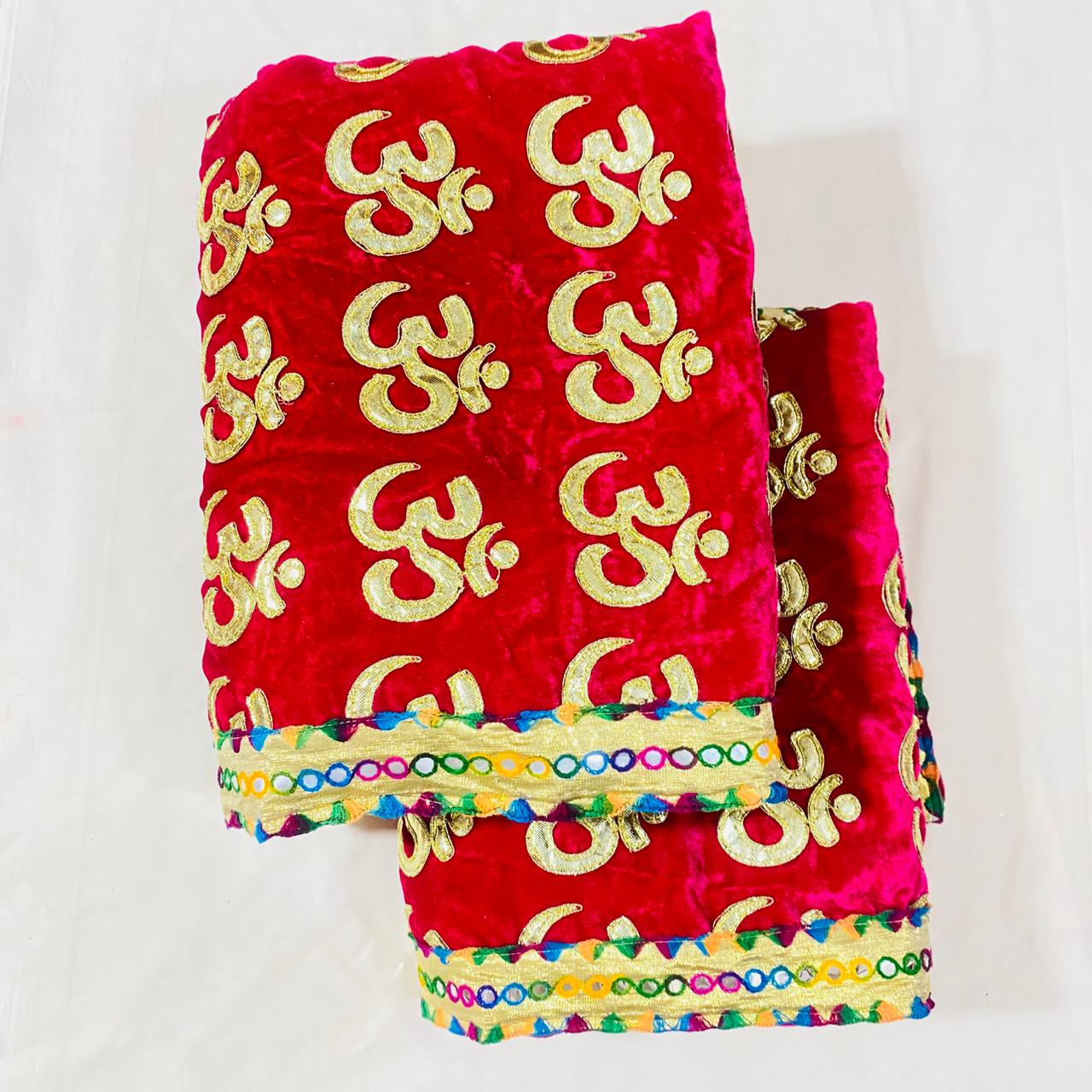 Sai Baba Vastra Chola Set for Shirdi Temple | Velvet Makmal Cloth | Sai Baba Statue Cloth, Samadhi Cloth, Neck Scarf & Head Kafni | Color