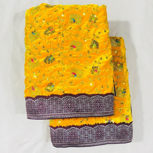 Sai Baba Vastra Chola Set for Shirdi Temple | Velvet Makmal Cloth | Sai Baba Statue Cloth, Samadhi Cloth, Neck Scarf & Head Kafni | Color