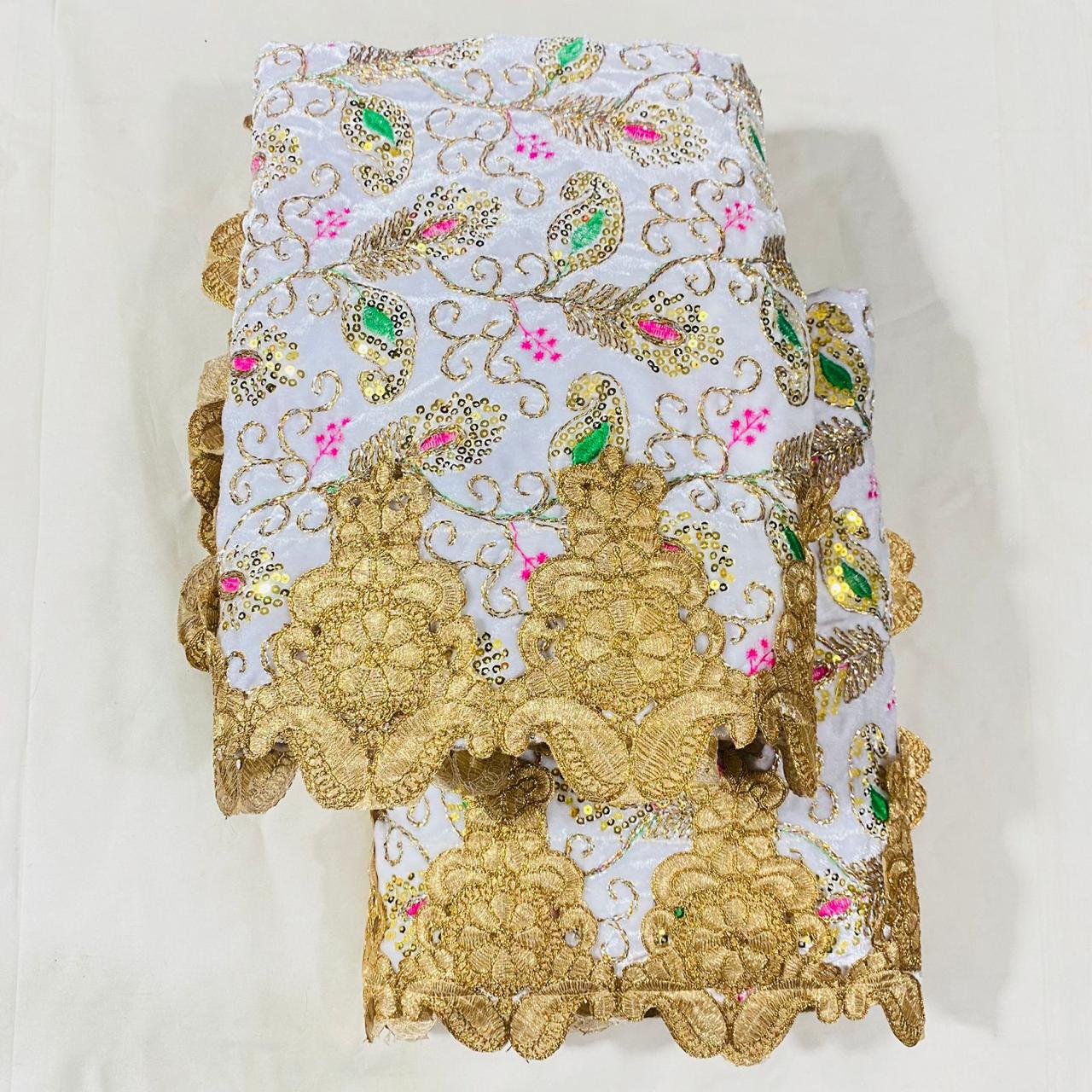 Sai Baba Vastra Chola Set for Shirdi Temple | Velvet Makmal Cloth | Sai Baba Statue Cloth, Samadhi Cloth, Neck Scarf & Head Kafni | Color