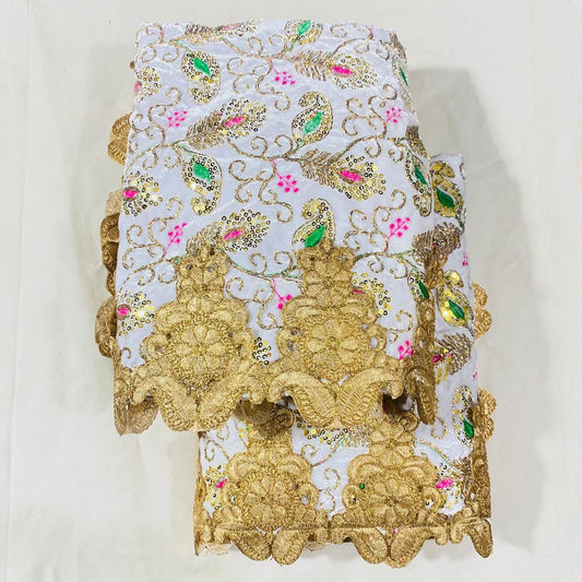 Sai Baba Vastra Chola Set for Shirdi Temple | Velvet Makmal Cloth | Sai Baba Statue Cloth, Samadhi Cloth, Neck Scarf & Head Kafni | Color