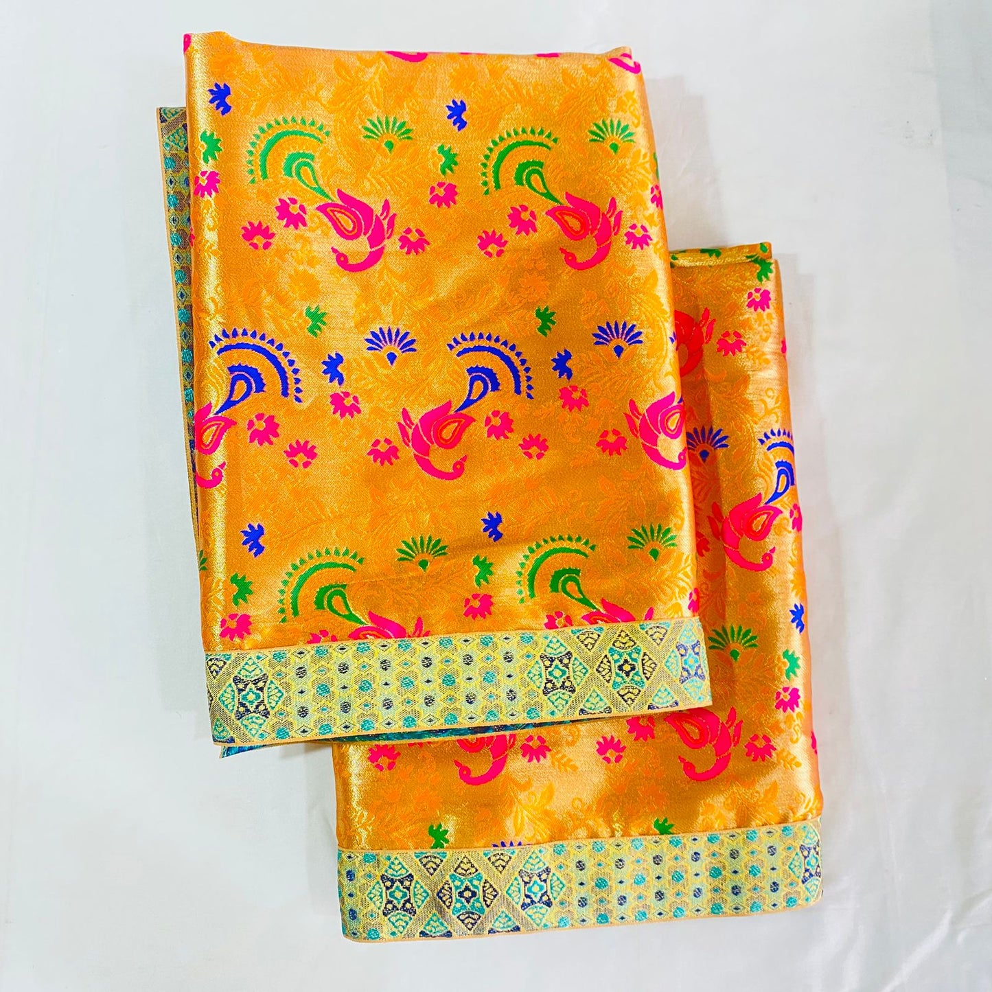 Sai Baba Vastra Dress Chola Set for Sai Baba Temple, Shirdi | Sai Baba Statue Cloth, Samadhi Cloth, Neck Scarf & Head Kafni | Color