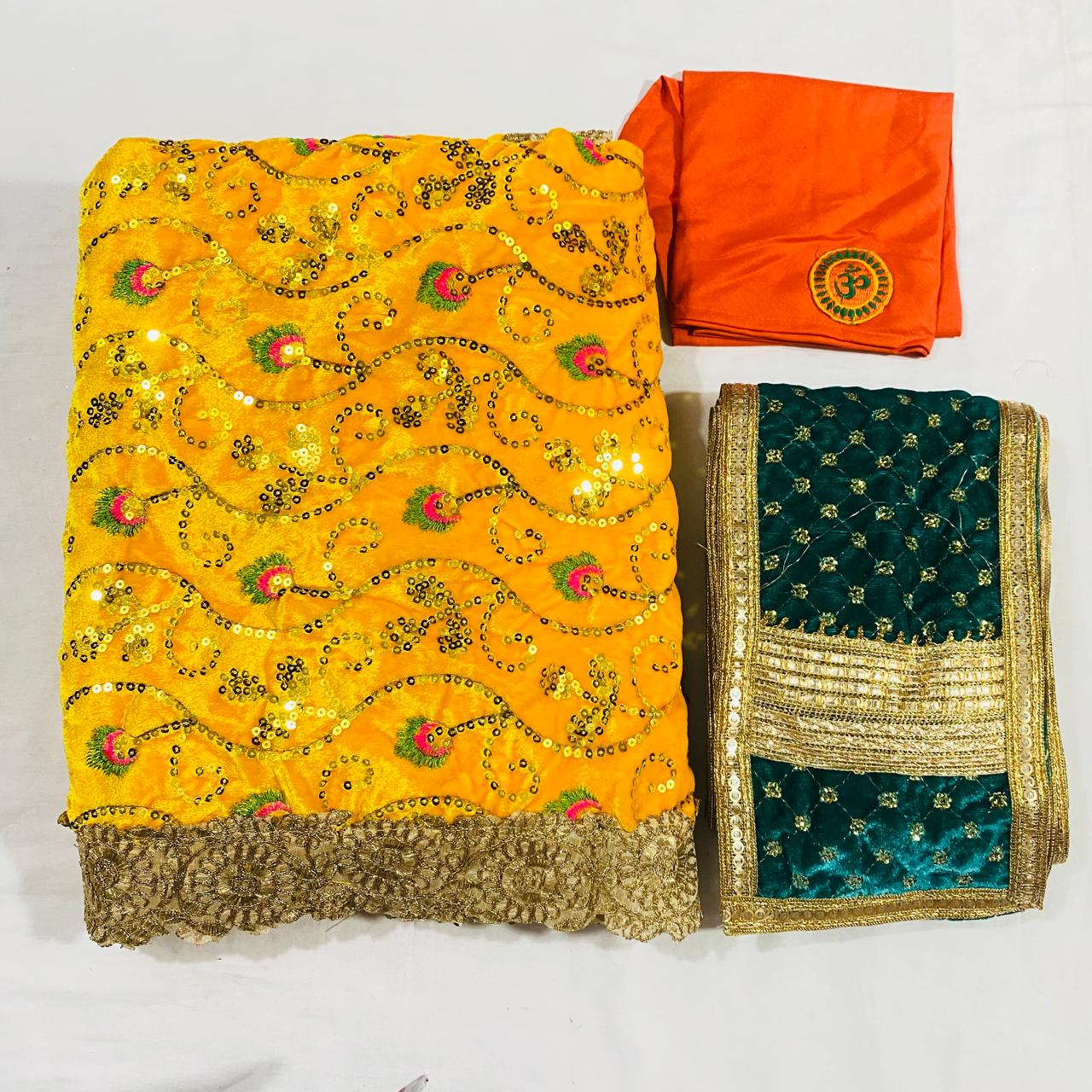 Sai Baba Dress Vastra Chola Poshak Set for Big Idol Statue | Colour