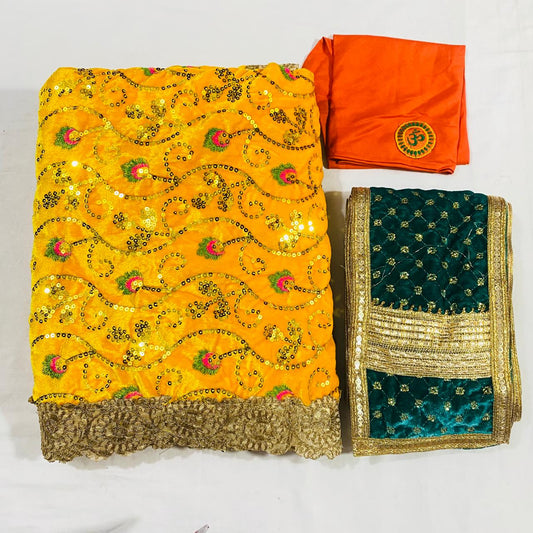 Sai Baba Dress Vastra Chola Poshak Set for Big Idol Statue | Colour