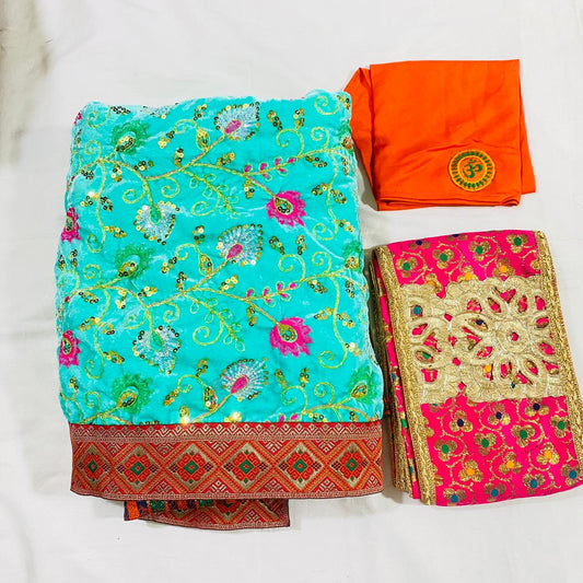 Sai Baba Dress Vastra Chola Poshak Set for Big Idol Statue | Colour