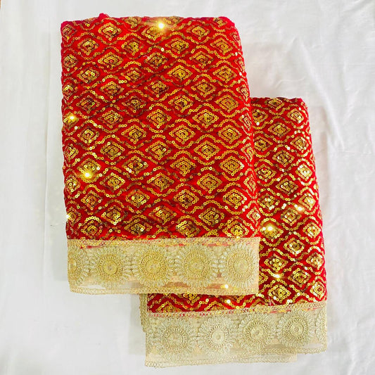 Sai Baba Vastra Chola Set for Shirdi Temple | Velvet Makmal Cloth | Sai Baba Statue Cloth, Samadhi Cloth, Neck Scarf & Head Kafni | Color