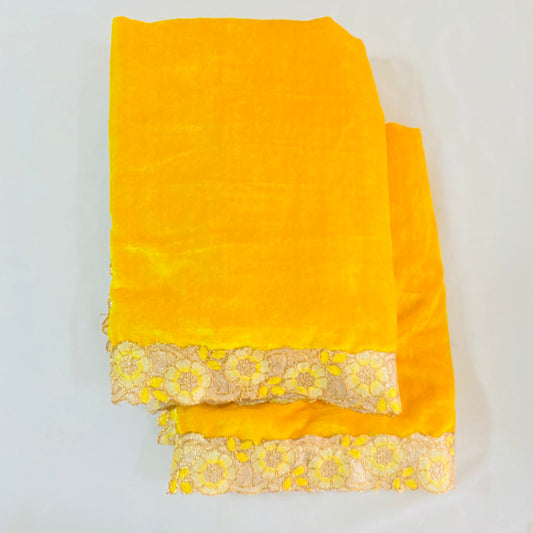 Sai Baba Vastra Chola Set for Shirdi Temple | Sai Baba Statue Cloth, Samadhi Cloth, Neck Scarf & Head Kafni | Color - Yellow