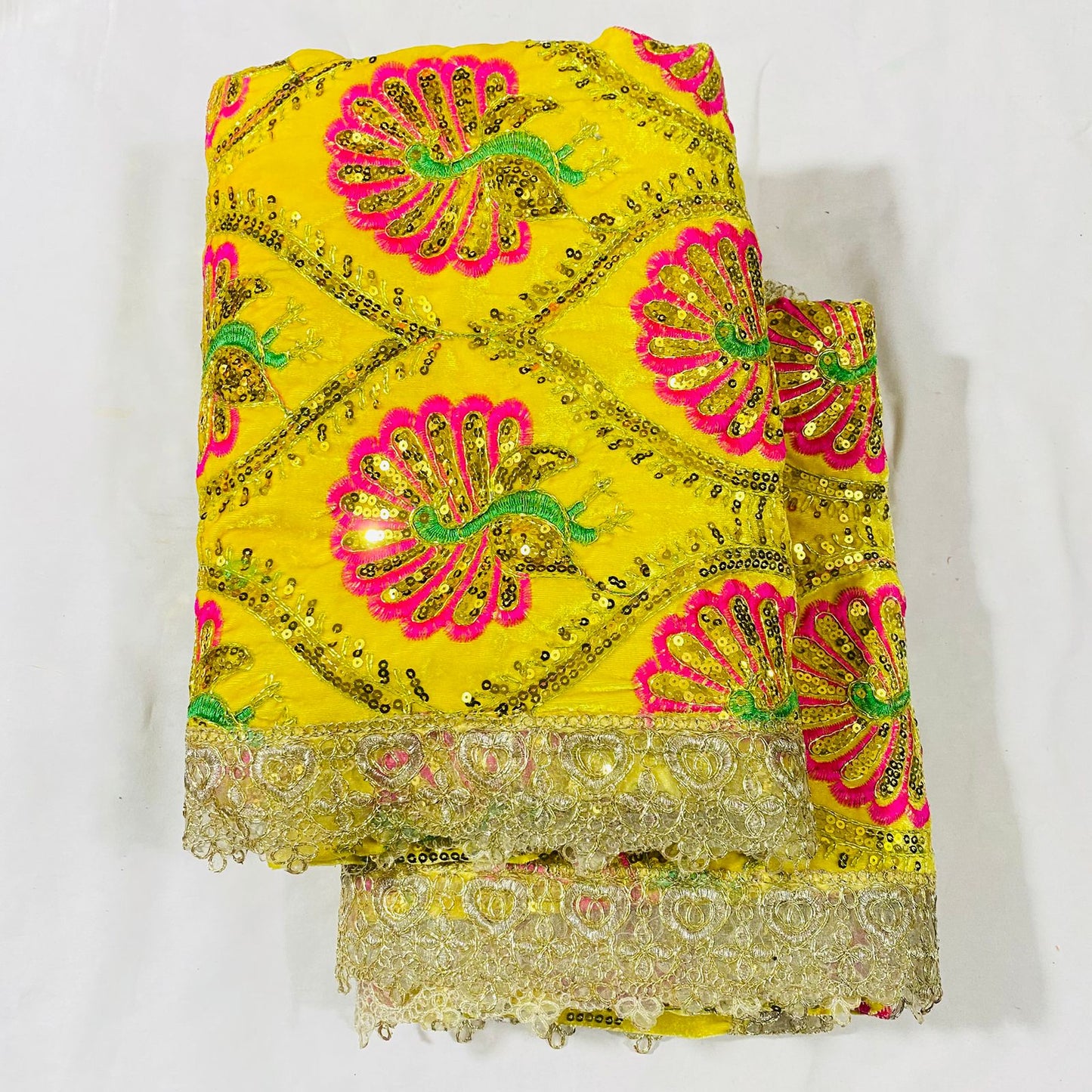 Sai Baba Vastra Chola Set for Shirdi Temple | Sai Baba Statue Cloth, Samadhi Cloth, Neck Scarf & Head Kafni | Color
