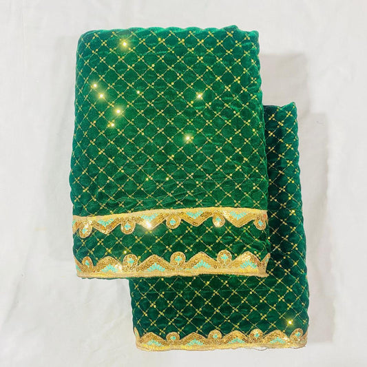 Sai Baba Vastra Chola Set for Shirdi Temple | Velvet Makmal Cloth | Sai Baba Statue Cloth, Samadhi Cloth, Neck Scarf & Head Kafni | Color