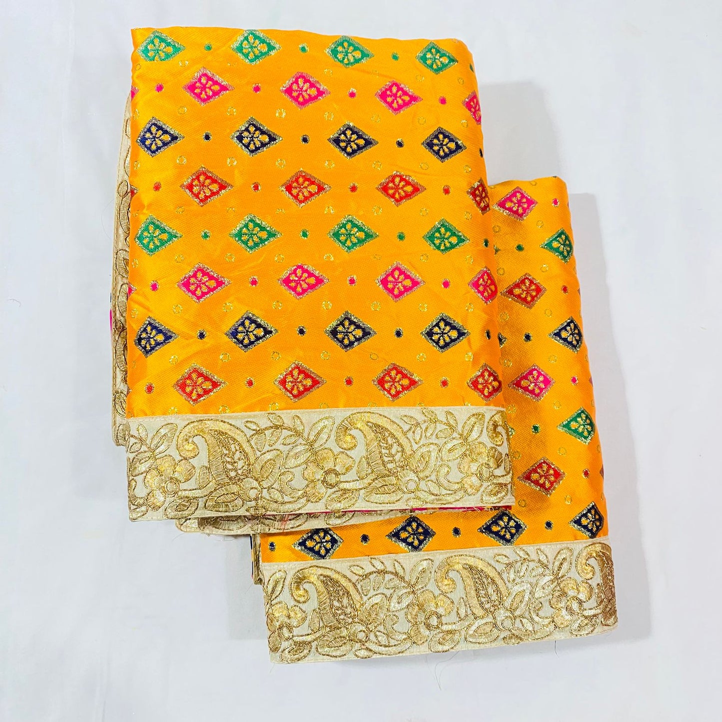 Sai Baba Vastra Dress Chola Set for Sai Baba Temple, Shirdi | Sai Baba Statue Cloth, Samadhi Cloth, Neck Scarf & Head Kafni | Color