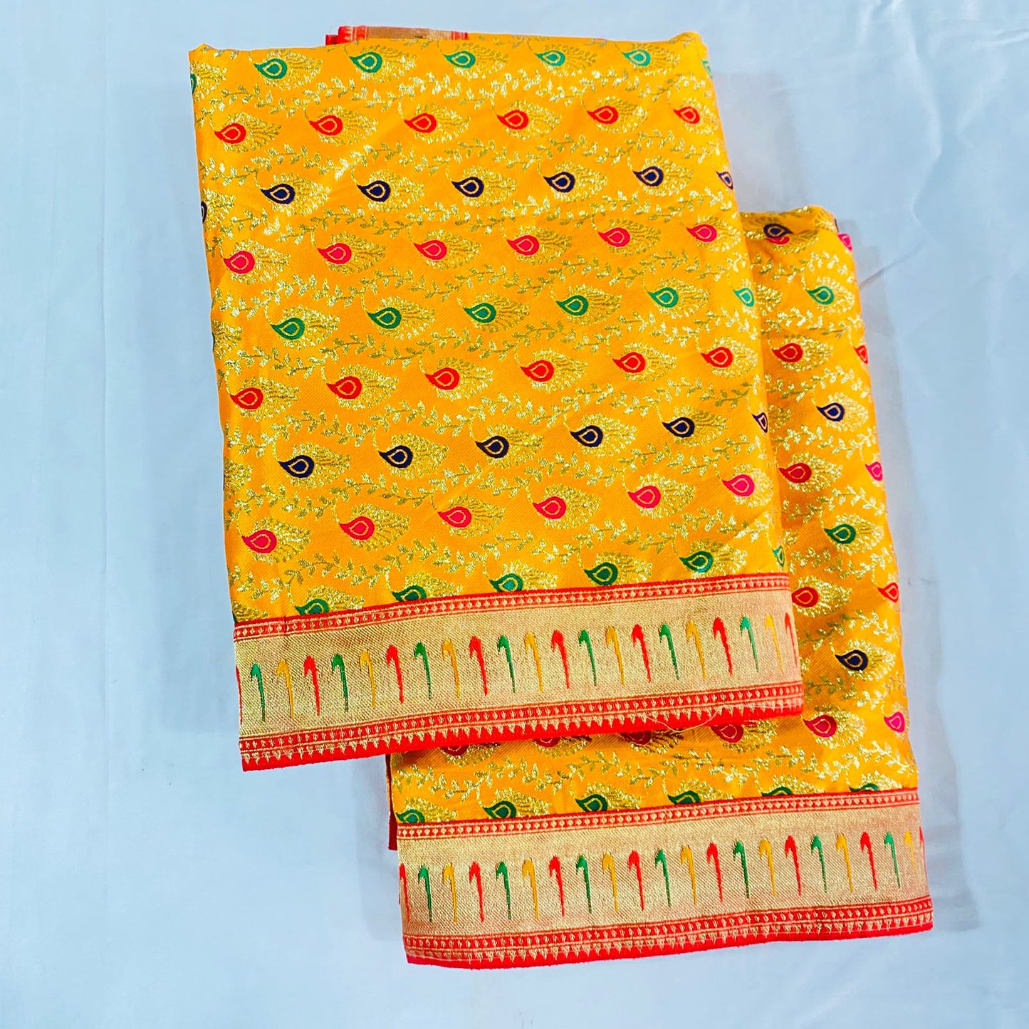 Sai Baba Vastra Dress Chola Set for Sai Baba Temple, Shirdi | Sai Baba Statue Cloth, Samadhi Cloth, Neck Scarf & Head Kafni | Color