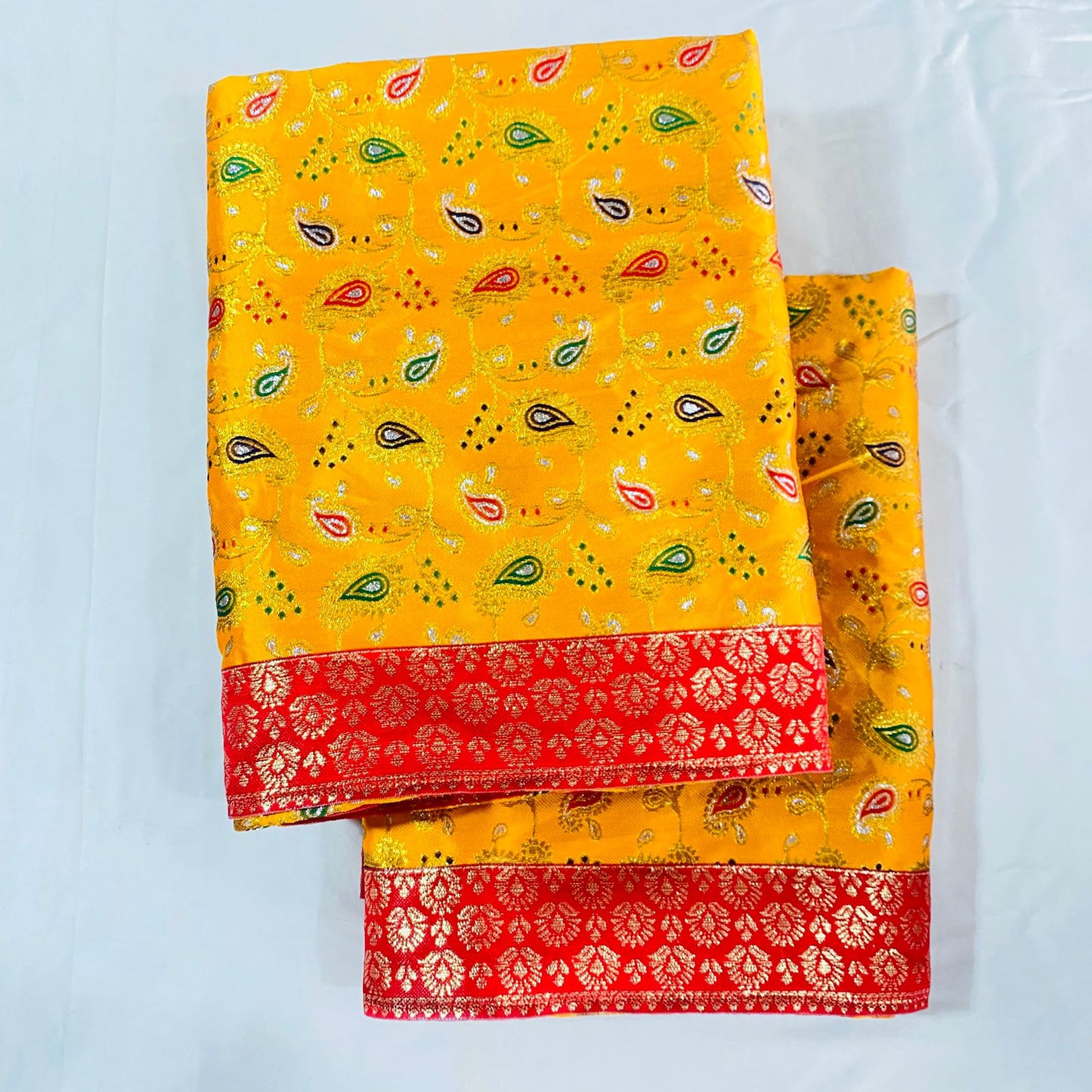 Sai Baba Vastra Dress Chola Set for Sai Baba Temple, Shirdi | Sai Baba Statue Cloth, Samadhi Cloth, Neck Scarf & Head Kafni | Color