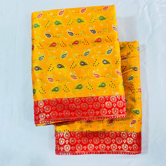 Sai Baba Vastra Dress Chola Set for Sai Baba Temple, Shirdi | Sai Baba Statue Cloth, Samadhi Cloth, Neck Scarf & Head Kafni | Color